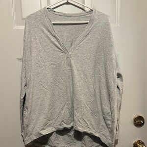 Lululemon Athletica Light Gray Long Sleeve Top